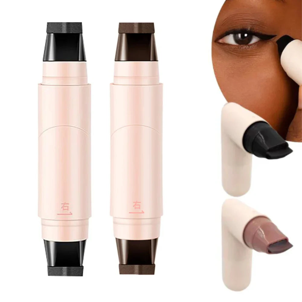 Catline Eyeliner Stamp black and brown - winged eyeliner stamp for perfect cat-eye makeup